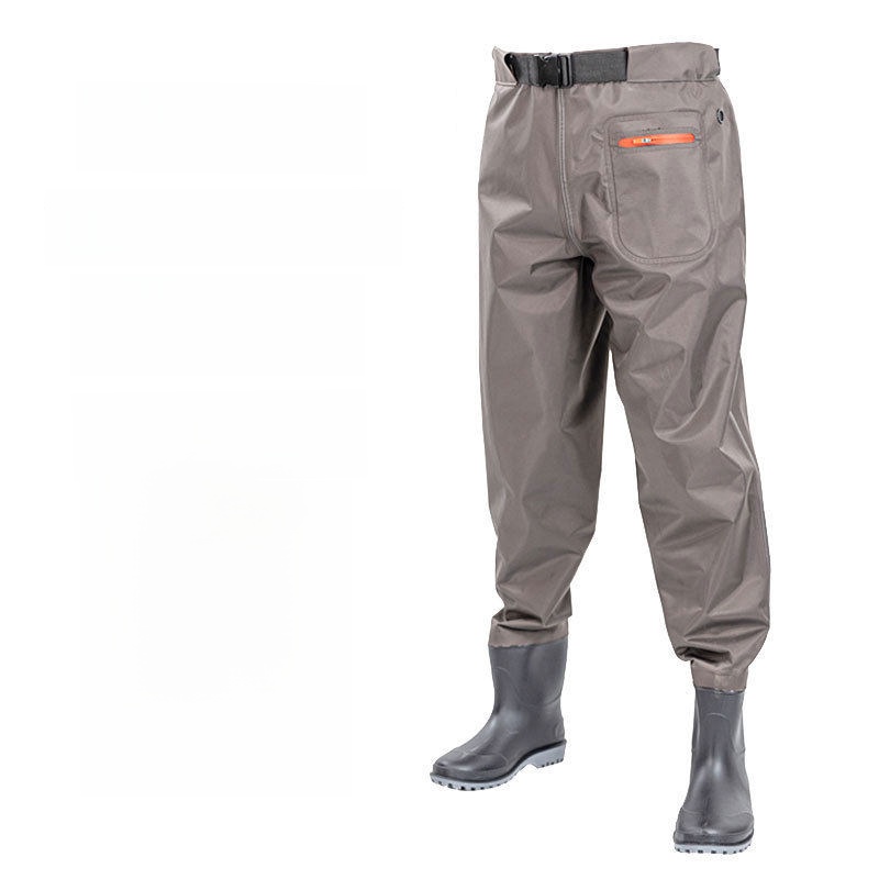 Fishing Rain Suit - Verdickte, taillenlange Regenhose mit integrierten Stiefeln,